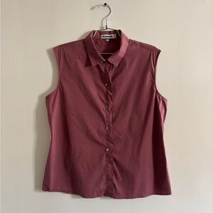 Vintage Jil Sander Women's Sleeveless Button-Up Top